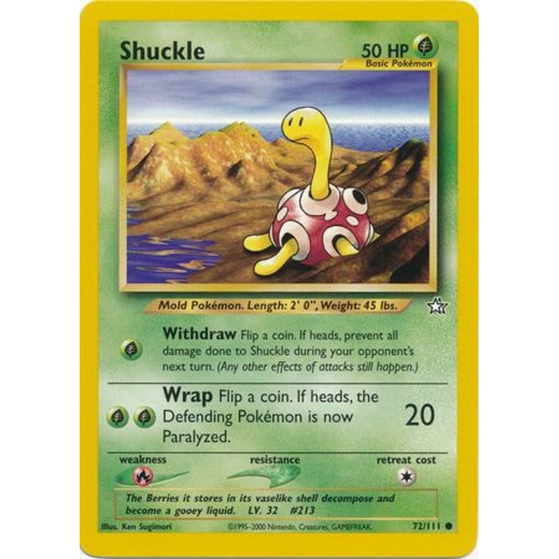 Shuckle (72/111) [Neo Genesis Unlimited]