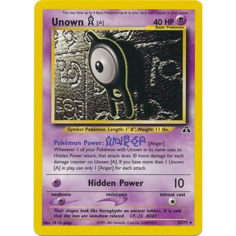 Unown [A] (33/75) [Neo Discovery Unlimited]