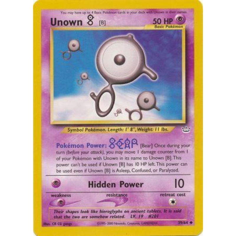 Unown [B] (39/64) [Neo Revelation Unlimited]
