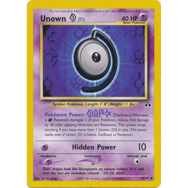 Unown [D] (47/75) [Neo Discovery Unlimited]