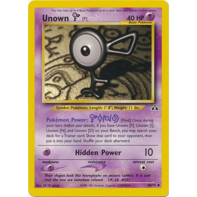 Unown [F] (48/75) [Neo Discovery Unlimited]