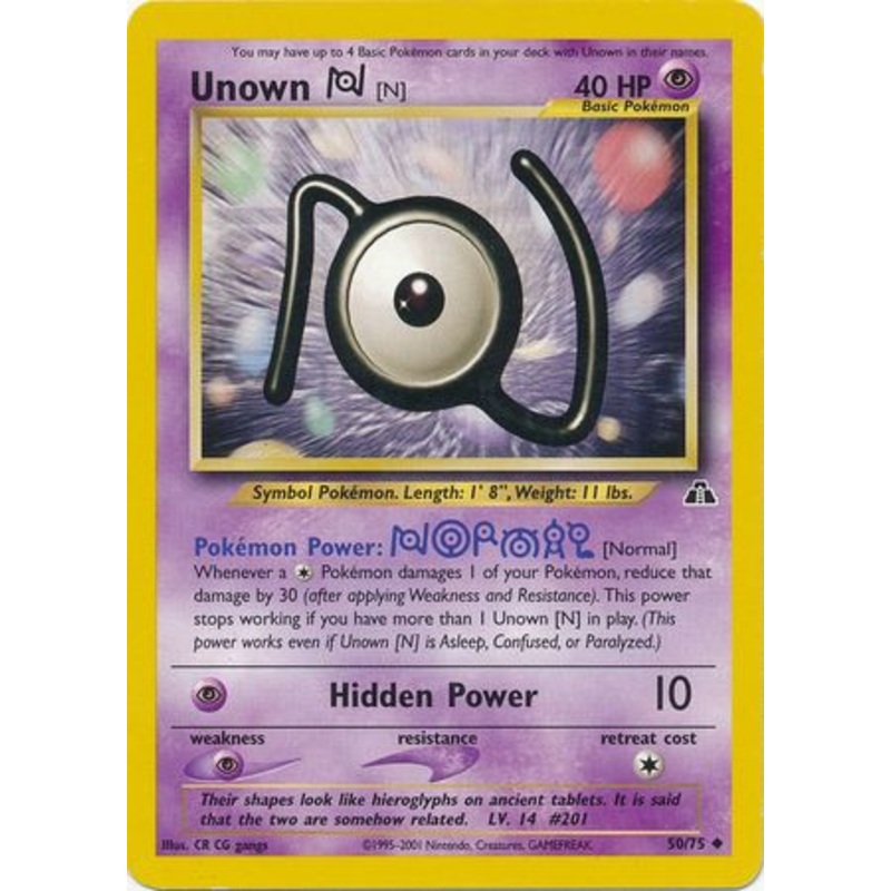 Unown [N] (50/75) [Neo Discovery Unlimited]