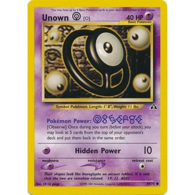Unown [O] (69/75) [Neo Discovery Unlimited]