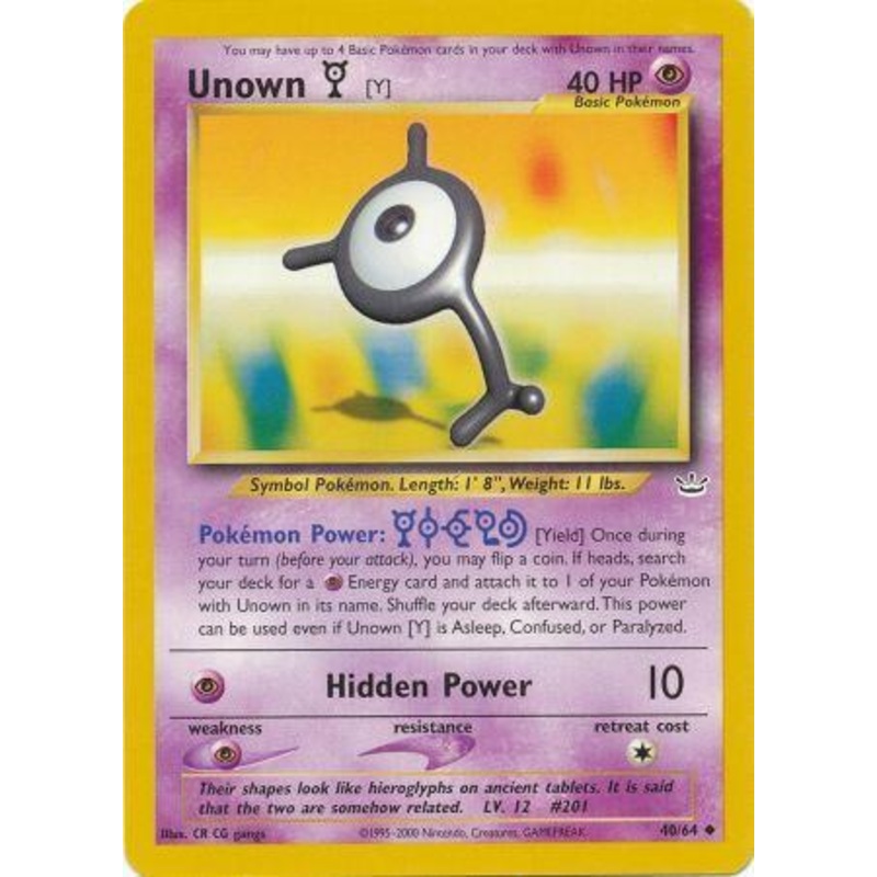 Unown [Y] (40/64) [Neo Revelation Unlimited]
