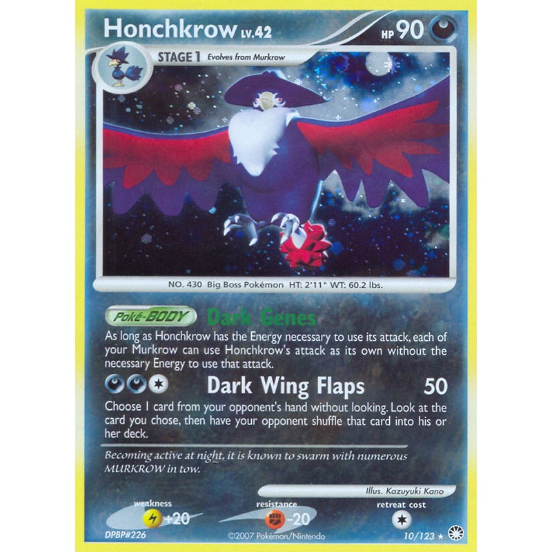 Honchkrow (10/123) [Diamond & Pearl: Mysterious Treasures]