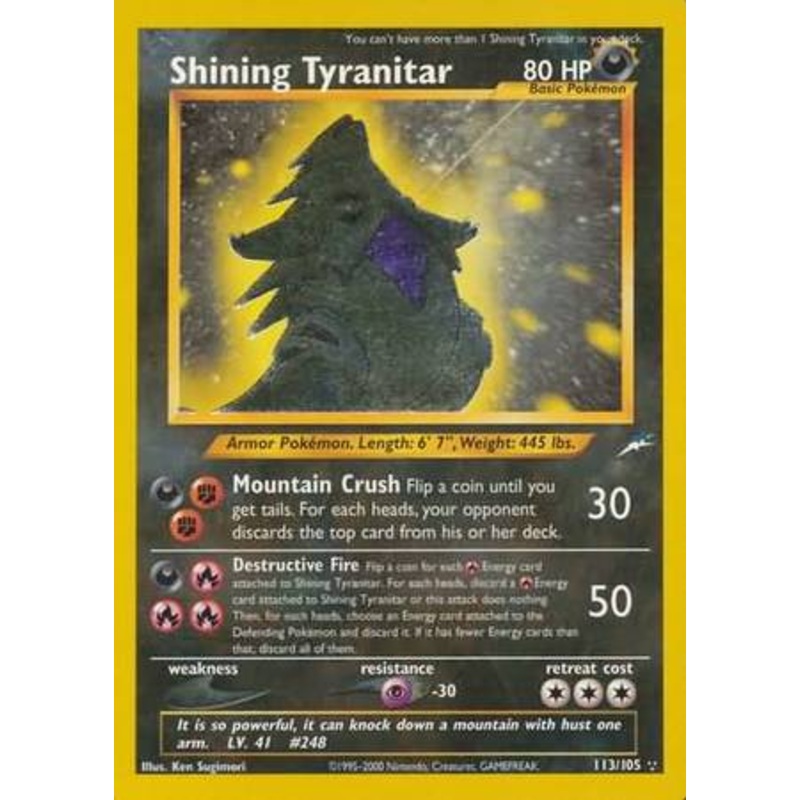 Shining Tyranitar (113/105) [Neo Destiny Unlimited]