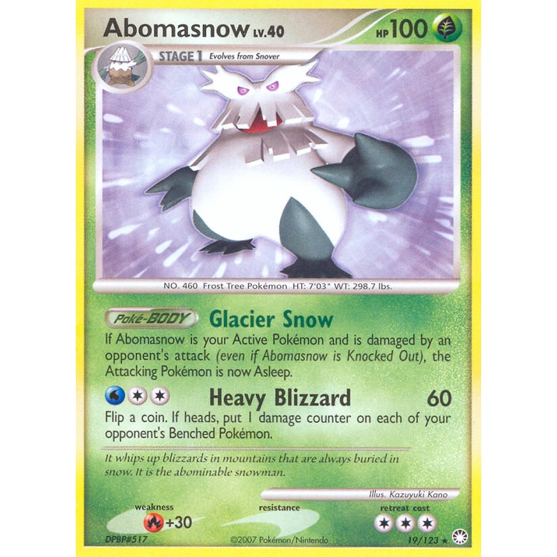 Abomasnow (19/123) [Diamond & Pearl: Mysterious Treasures]