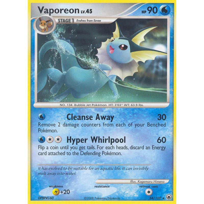 Vaporeon (34/100) [Diamond & Pearl: Majestic Dawn]
