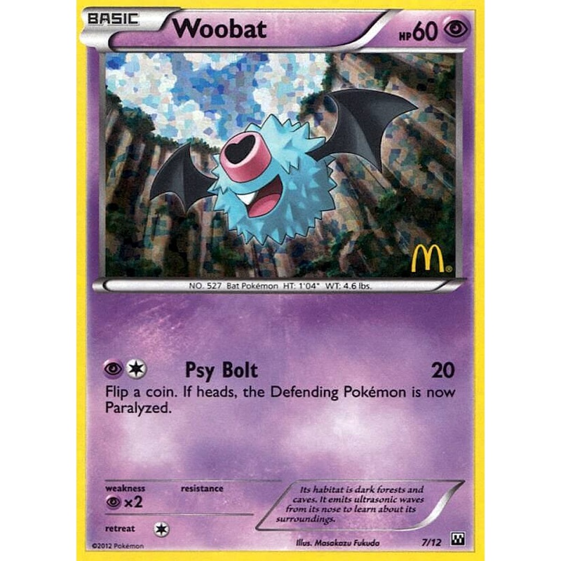 Woobat (7/12) [McDonald's Promos: 2012 Collection]