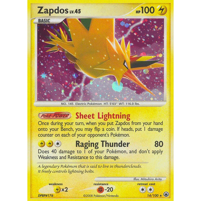 Zapdos (14/100) [Diamond & Pearl: Majestic Dawn]