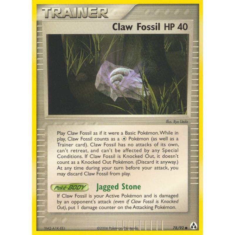 Claw Fossil (78/92) [EX: Legend Maker]