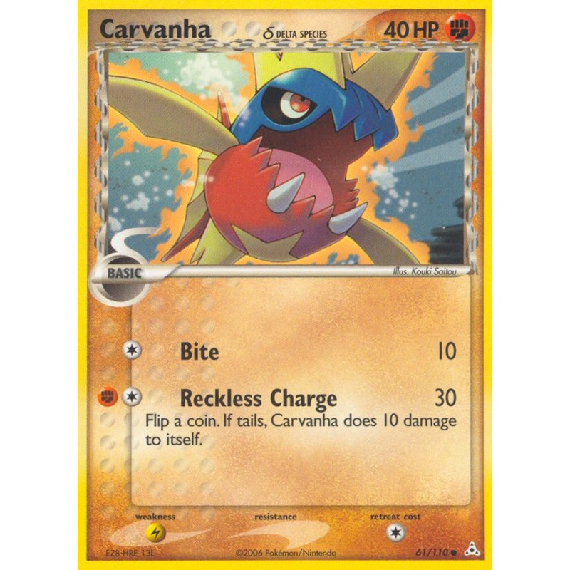 Carvanha (61/110) (Delta Species) [EX: Holon Phantoms]