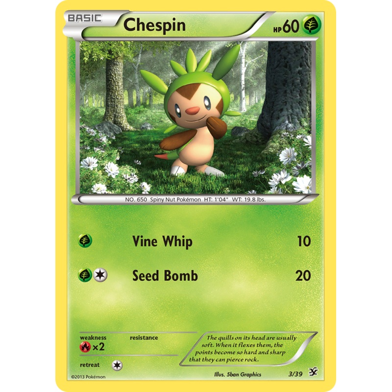 Chespin (3/39) [XY: Kalos Starter Set]