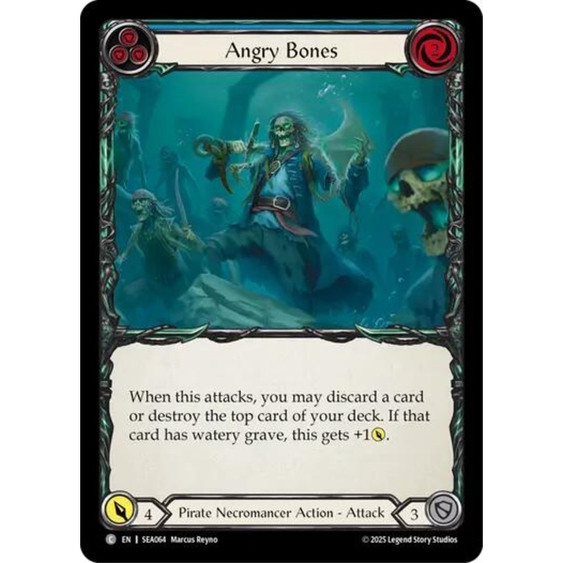 Angry Bones (Blue) [SEA064] (High Seas)  Rainbow Foil