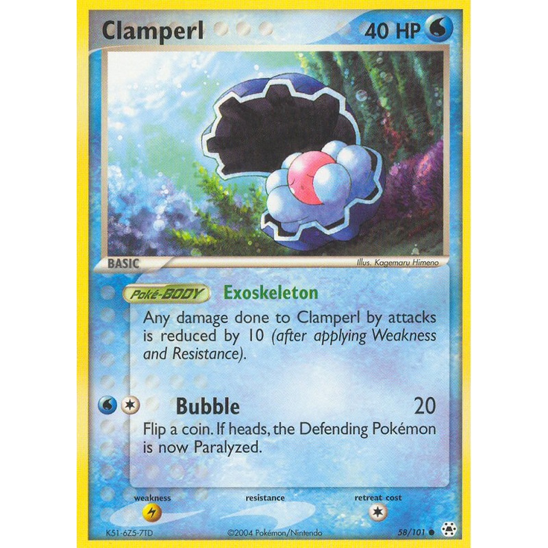 Clamperl (58/101) [EX: Hidden Legends]