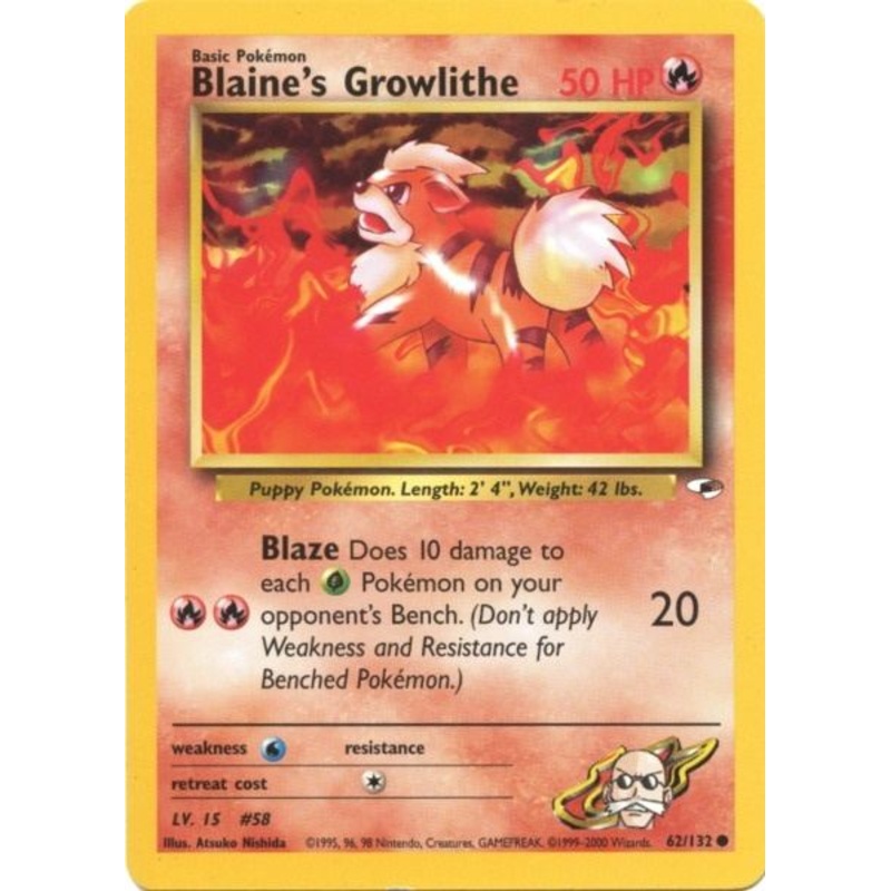 Blaine's Growlithe (62/132) [Gym Heroes Unlimited]
