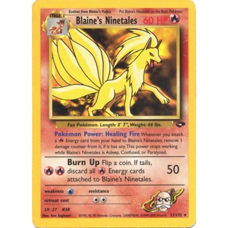 Blaine's Ninetales (21/132) [Gym Challenge Unlimited]