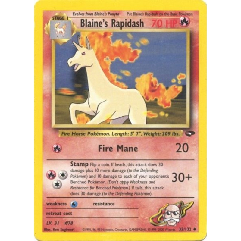 Blaine's Rapidash (33/132) [Gym Challenge Unlimited]