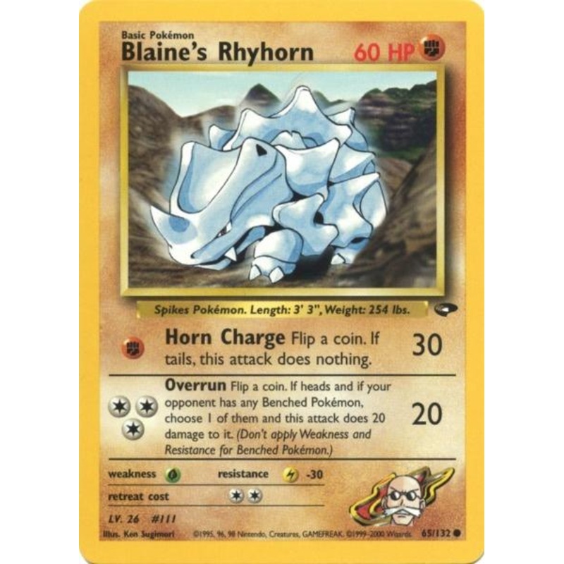 Blaine's Rhyhorn (65/132) [Gym Challenge Unlimited]