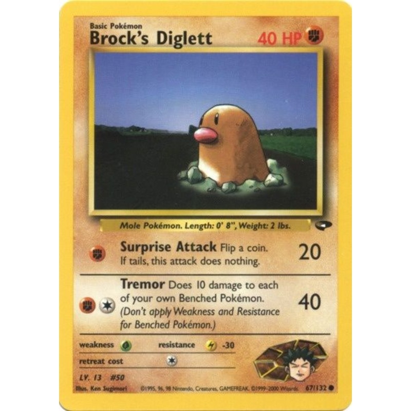 Brock's Diglett (67/132) [Gym Challenge Unlimited]