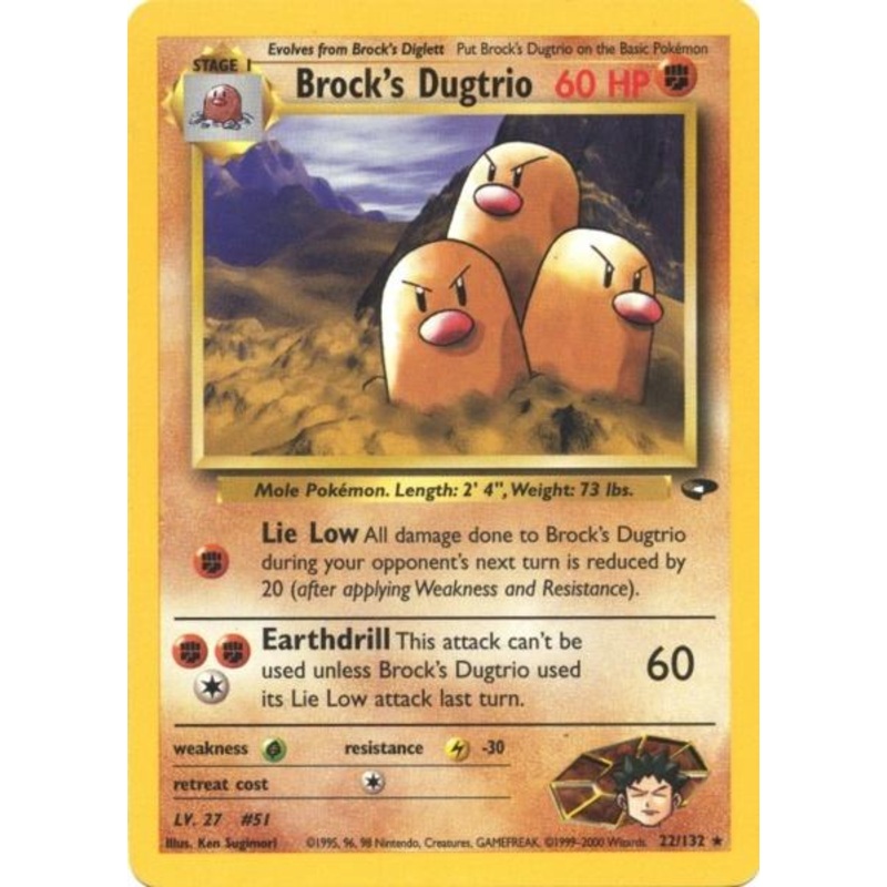 Brock's Dugtrio (22/132) [Gym Challenge Unlimited]