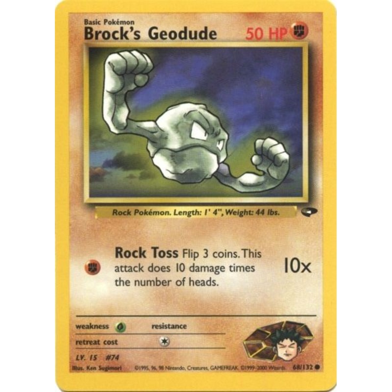 Brock's Geodude (68/132) [Gym Challenge Unlimited]