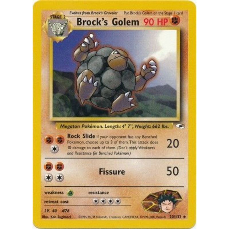 Brock's Golem (20/132) [Gym Heroes Unlimited]