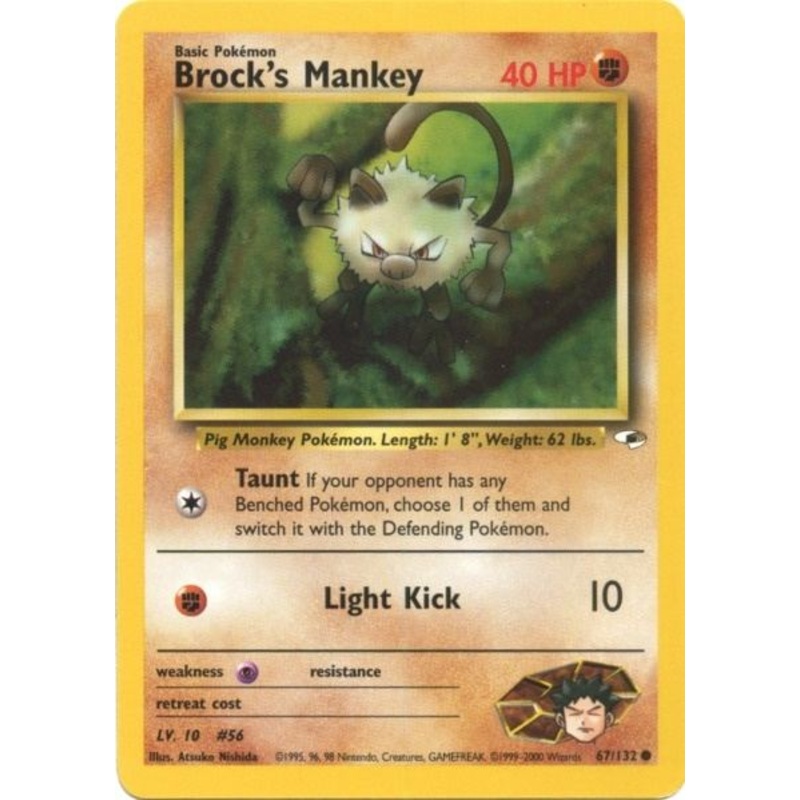 Brock's Mankey (67/132) [Gym Heroes Unlimited]