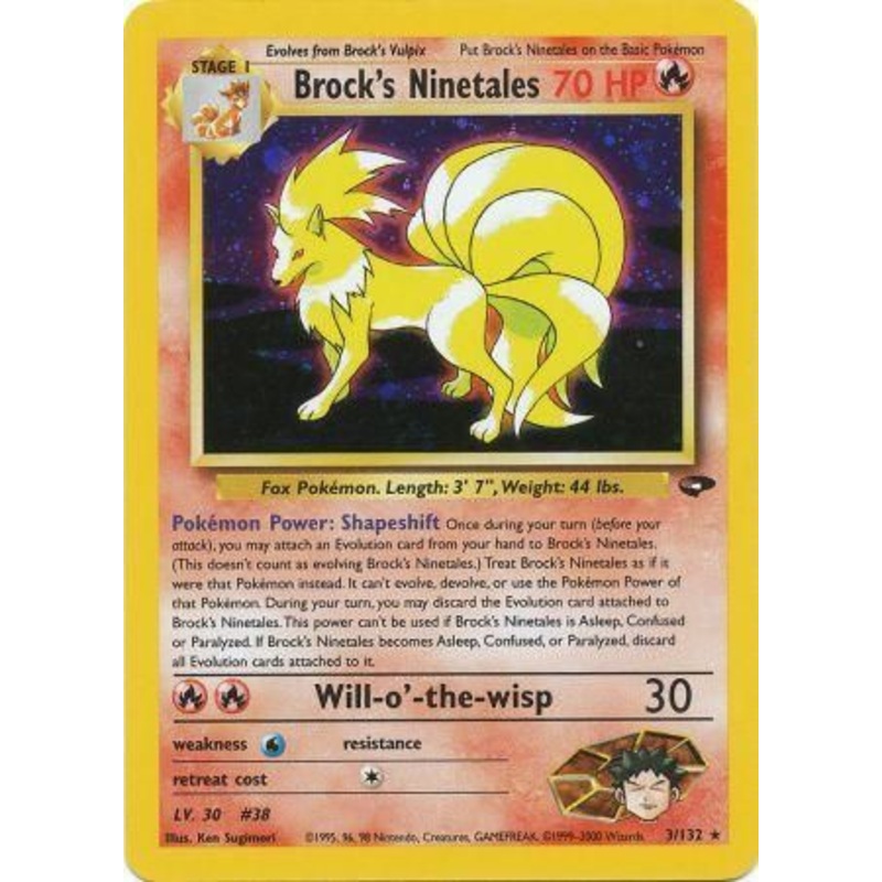 Brock's Ninetales (3/132) [Gym Challenge Unlimited]
