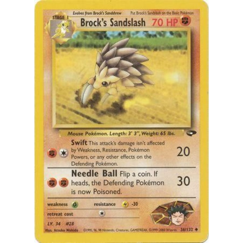Brock's Sandslash (36/132) [Gym Challenge Unlimited]
