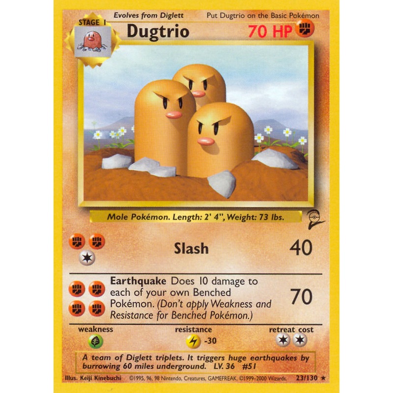 Dugtrio (23/130) [Base Set 2]