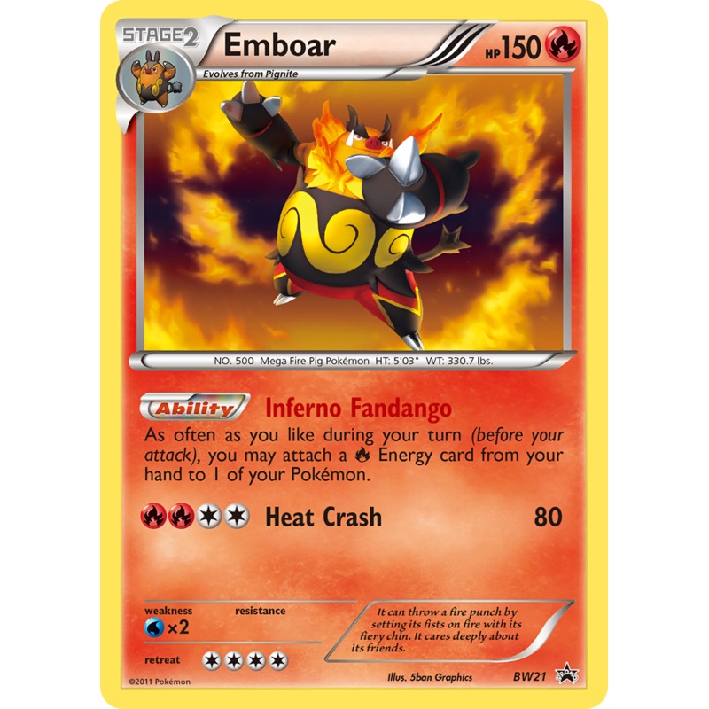 Emboar (BW21) [Black & White: Black Star Promos]