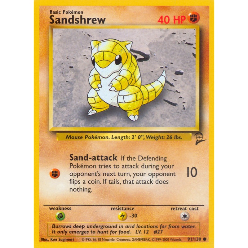 Sandshrew (91/130) [Base Set 2]