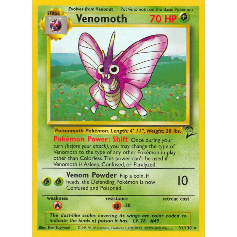 Venomoth (31/130) [Base Set 2]