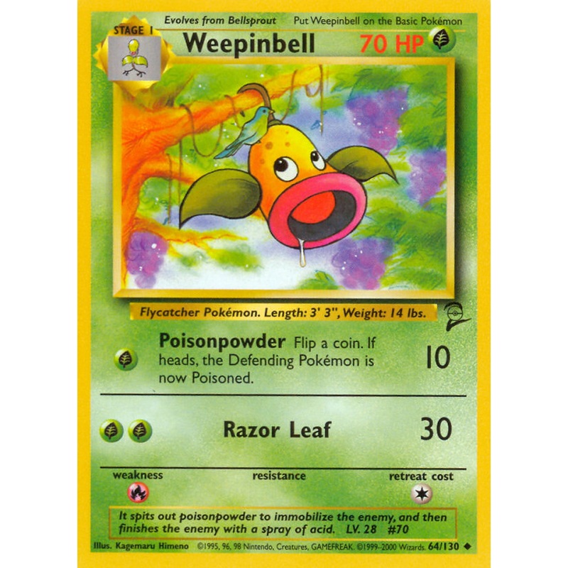 Weepinbell (64/130) [Base Set 2]