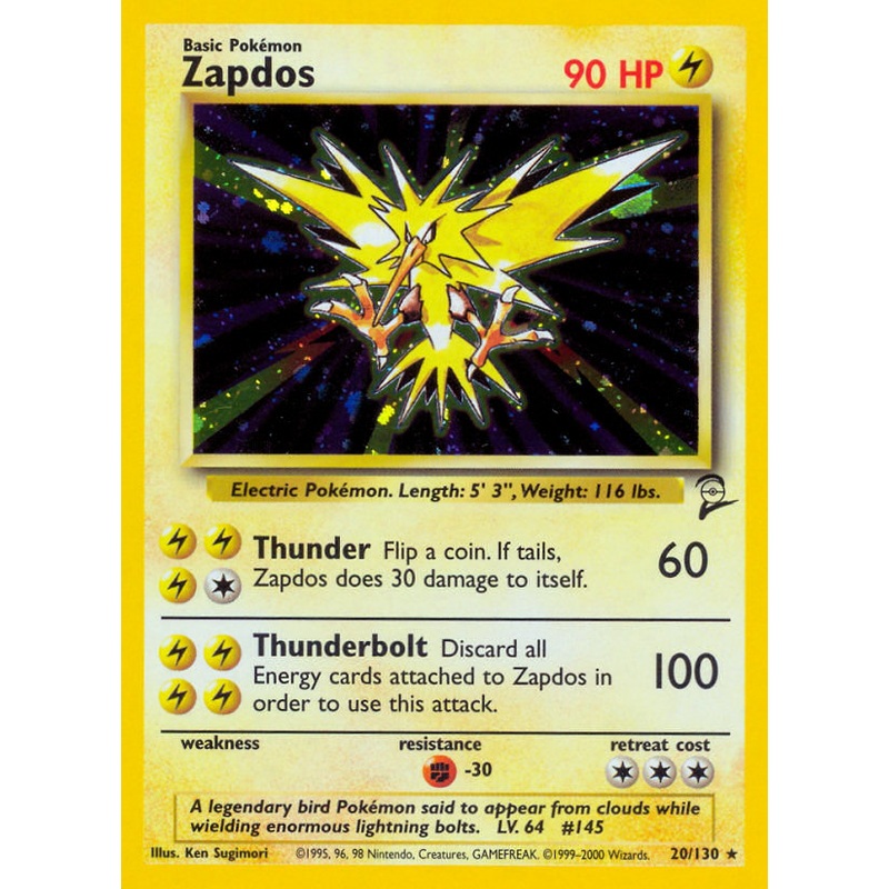 Zapdos (20/130) [Base Set 2]