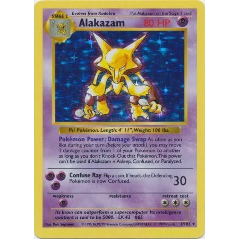 Alakazam (1/102) [Base Set Shadowless Unlimited]