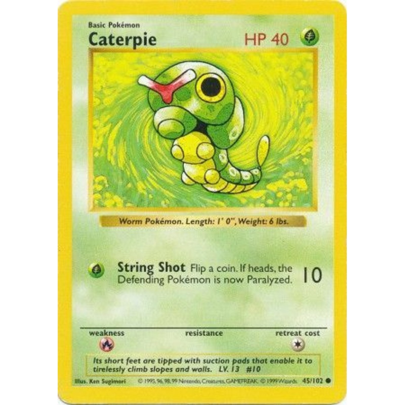 Caterpie (45/102) [Base Set Shadowless Unlimited]