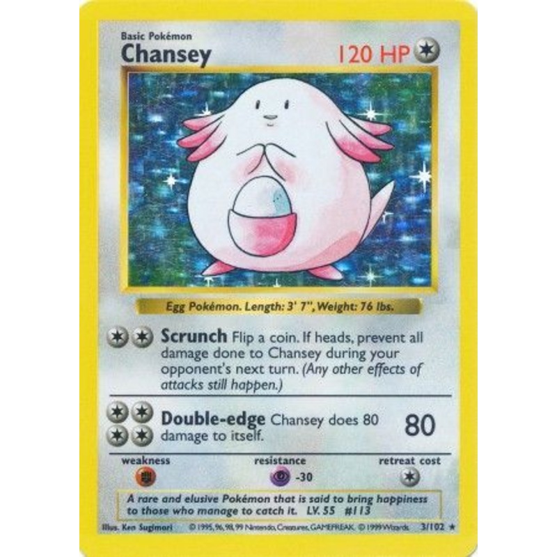 Chansey (3/102) [Base Set Shadowless Unlimited]