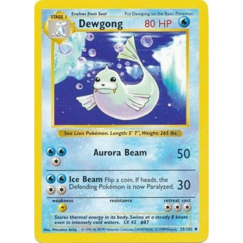 Dewgong (25/102) [Base Set Shadowless Unlimited]