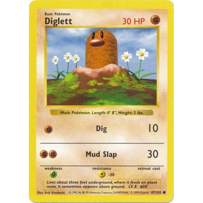 Diglett (47/102) [Base Set Shadowless Unlimited]