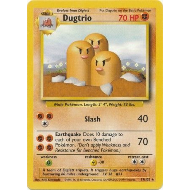 Dugtrio (19/102) [Base Set Unlimited]