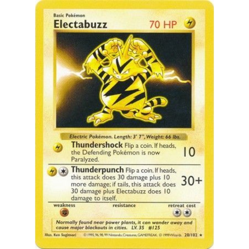 Electabuzz (20/102) [Base Set Shadowless Unlimited]