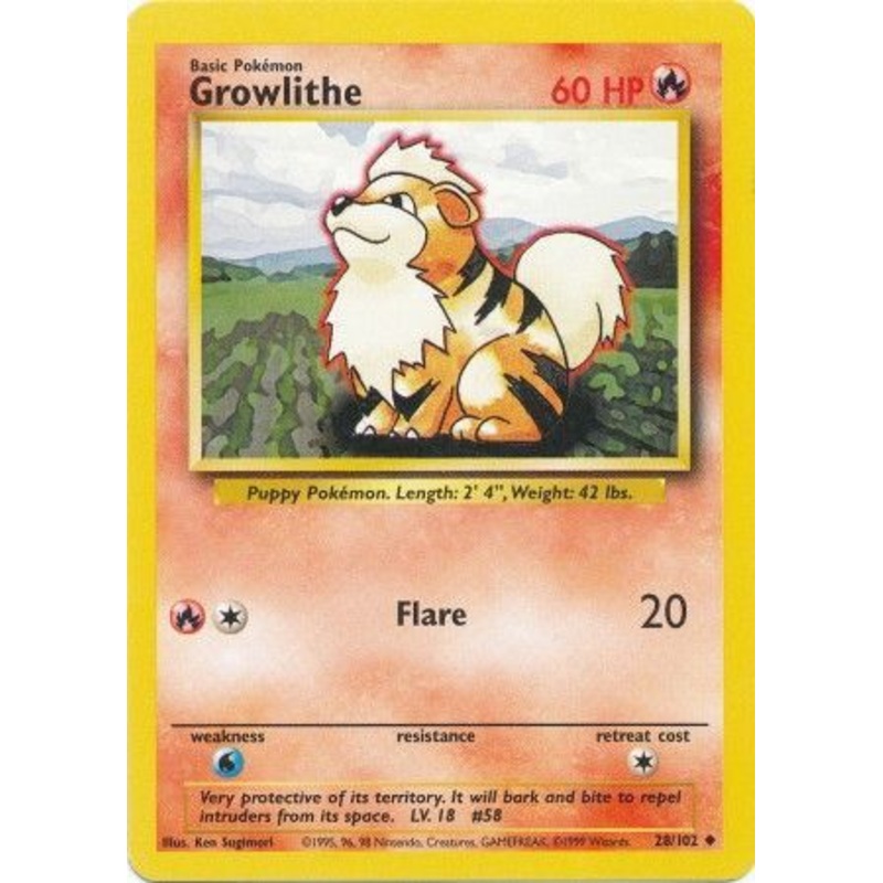 Growlithe (28/102) [Base Set Unlimited]
