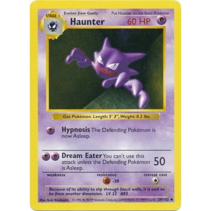 Haunter (29/102) [Base Set Shadowless Unlimited]