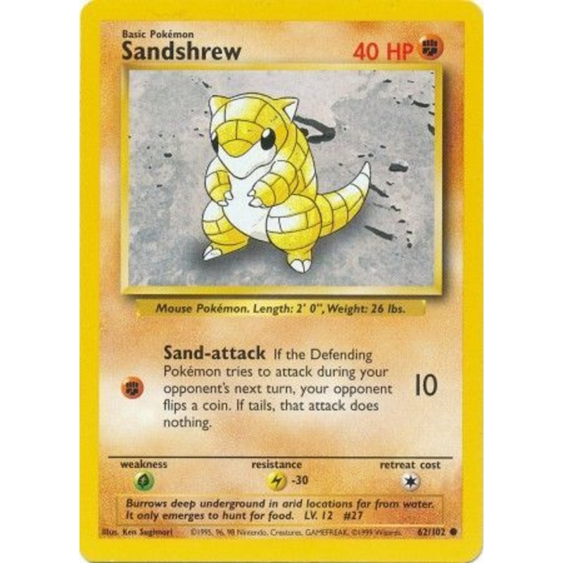 Sandshrew (62/102) [Base Set Unlimited]