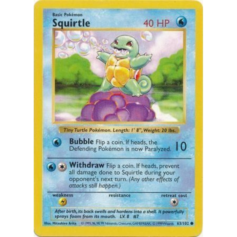 Squirtle (63/102) [Base Set Shadowless Unlimited]