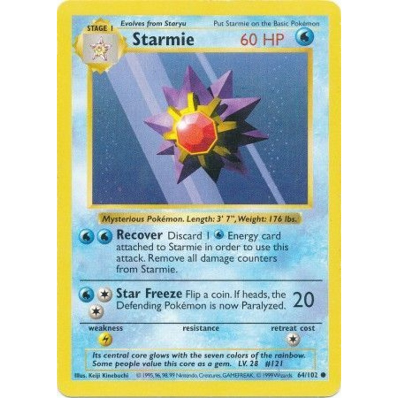 Starmie (64/102) [Base Set Shadowless Unlimited]