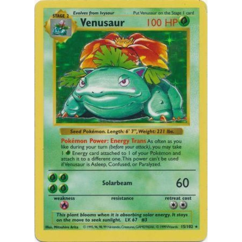 Venusaur (15/102) [Base Set Shadowless Unlimited]