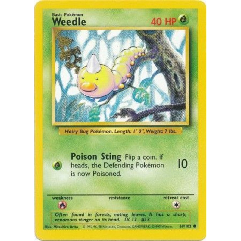 Weedle (69/102) [Base Set Unlimited]